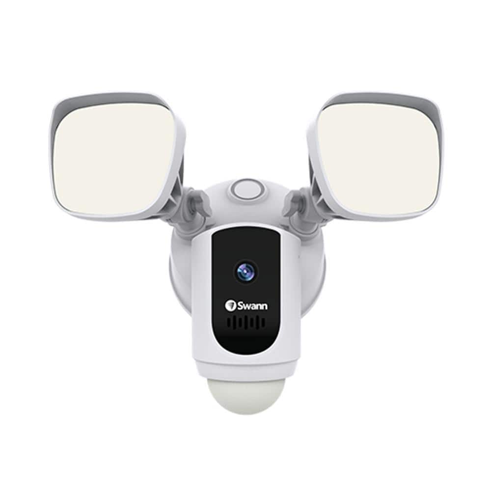 Swann Outdoor Wi-Fi Camera with Motion Activated Floodlight, White
