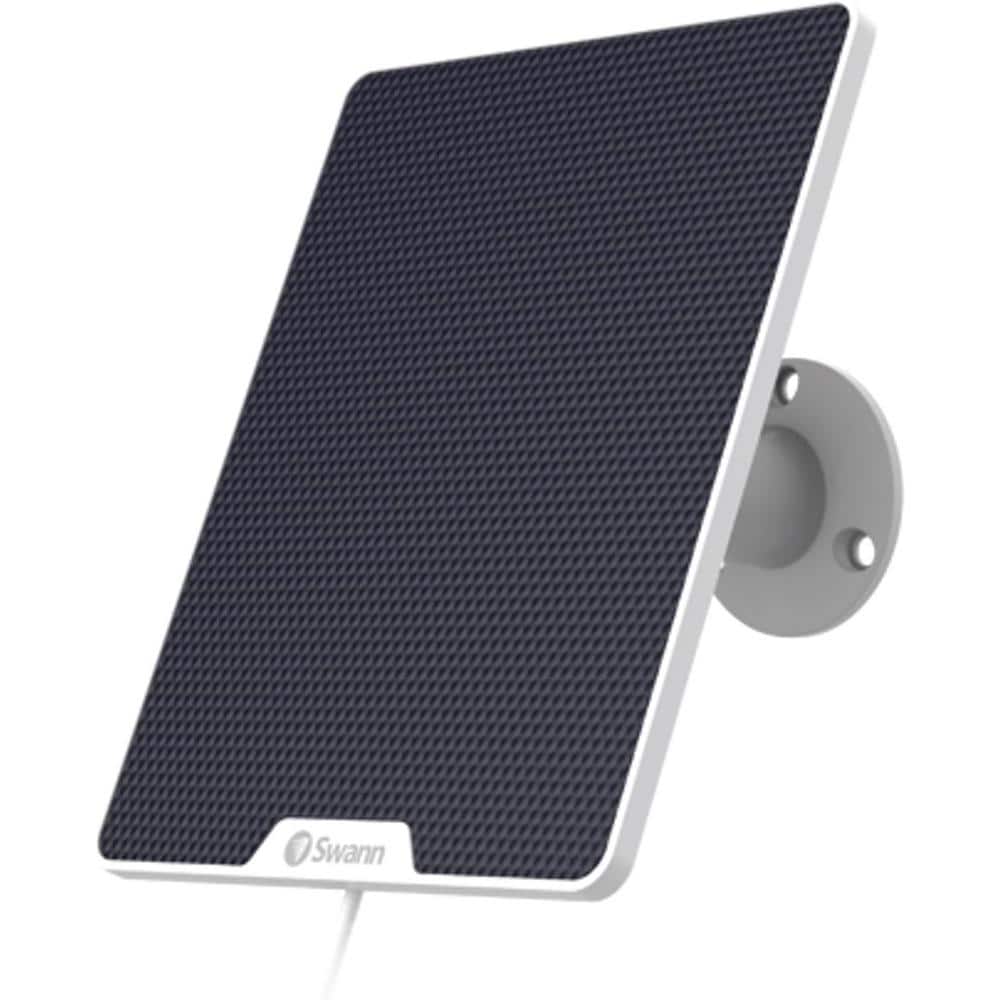 Swann CoreCam Battery Powered Wireless Indoor/Outdoor Smart Home Security Camera with Solar Panel and Mounting Stand (4-Pack)