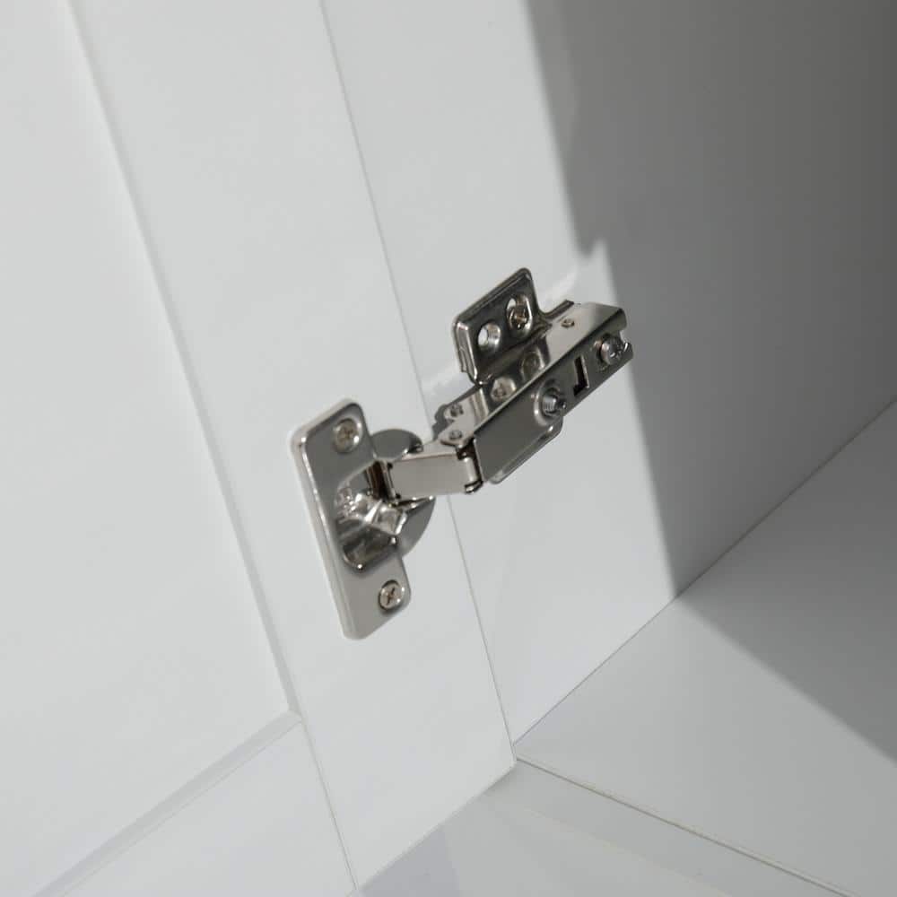 Tatayosi White Laundry Tub Cabinet with Stainless Steel Sink and Faucet