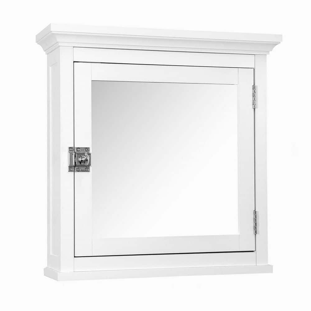 Teamson Home Madison 20.24 in. W x 19 in. H x 7 in. D Removable Medicine Cabinet with Mirrored Door in White