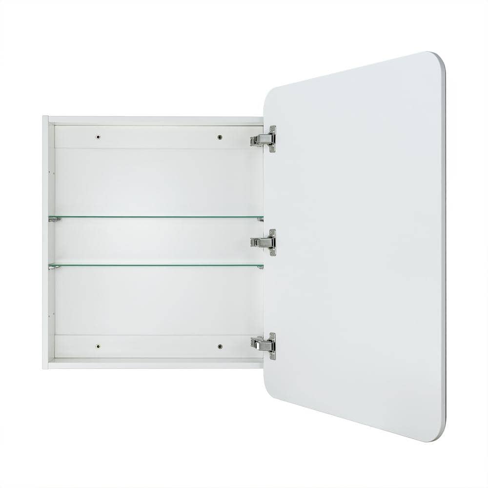 TEHOME Tomace 24 in. W x 30 in. H Rectangular Recess and Surface Mount Frameless Medicine Cabinet with Mirror