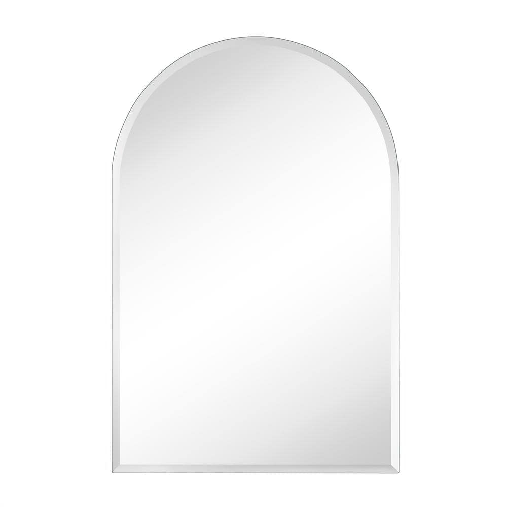 TEHOME Tomace 20 in. W x 30 in. H Arched Recess and Surface Mount Frameless Medicine Cabinet with Mirror