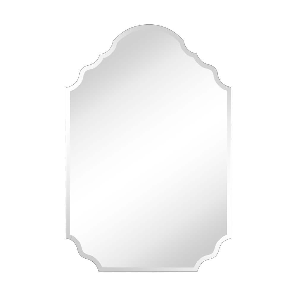 TEHOME Tomace 20 in. W x 30 in. H Novelty/Specialty Irregular Arched Metal Beveled Frameless Medicine Cabinet with Mirror