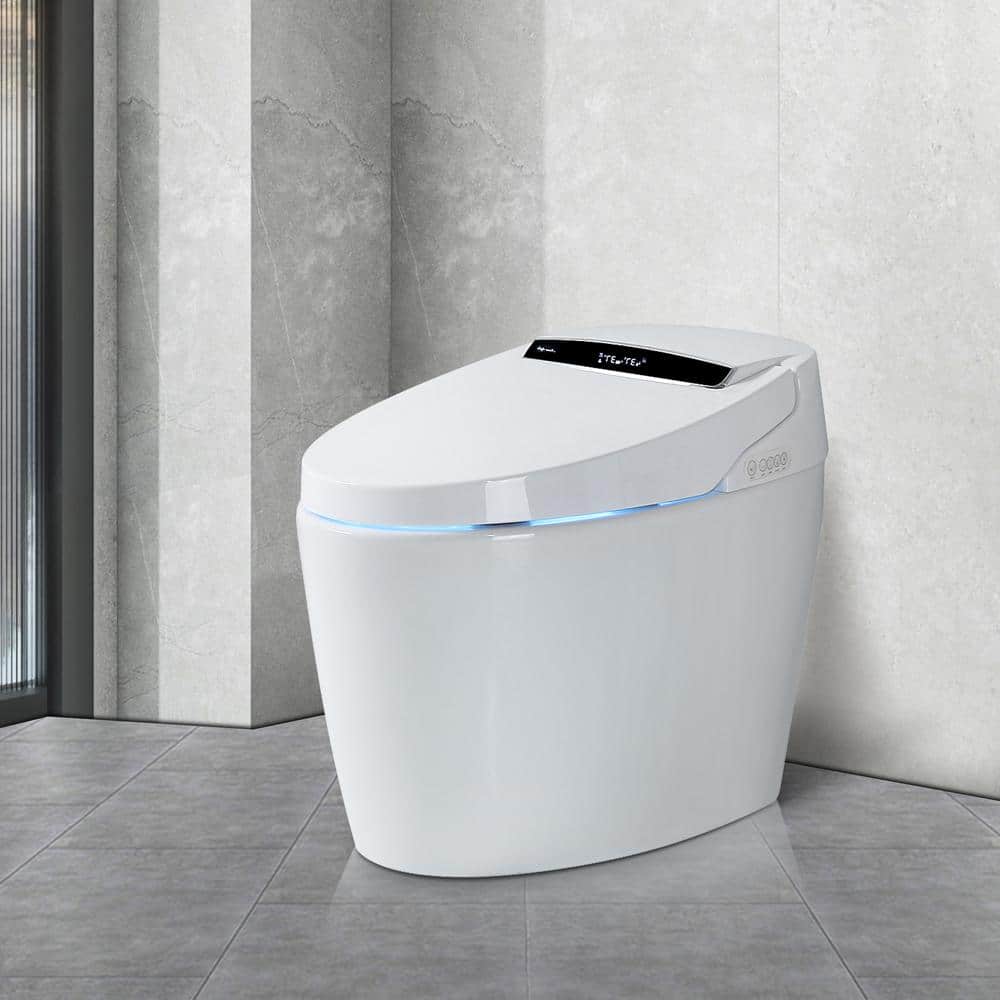 Tenleaf Elongated Smart Bidet Toilet with Heated Seat and Auto Open/Close | 1.32 GPF