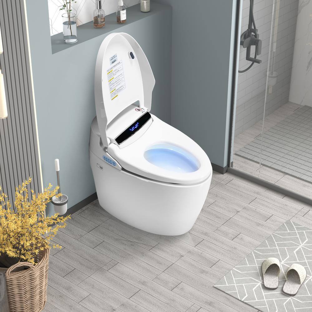 Tenleaf Elongated Smart Bidet Toilet with Heated Seat and Auto Open/Close | 1.32 GPF