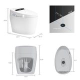 Tenleaf Elongated Smart Bidet Toilet with Heated Seat and Auto Open/Close | 1.32 GPF