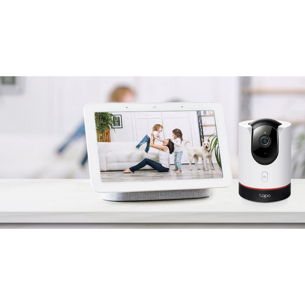 TP-LINK Tapo 2K QHD Wi-Fi Pan/Tilt Plug-In Home Security Camera, Privacy Control, Smart AI Motion Tracking, Color Night Vision
