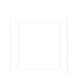 Transolid Expressions 32 in. x 60 in. x 72 in. 3-Piece Easy Up Adhesive Alcove Shower Wall Surround in White
