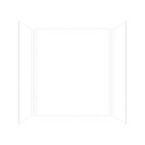 Transolid Expressions 32 in. x 60 in. x 72 in. 3-Piece Easy Up Adhesive Alcove Shower Wall Surround in White