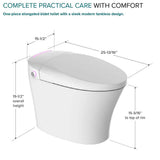 Transolid Rosemary 1-Piece Dual Flush Elongated Smart Toilet Bidet