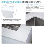 Transolid All-in-One 29" x 25.5" Stainless Steel Quartz Undermount Laundry Sink Cabinet with Faucet
