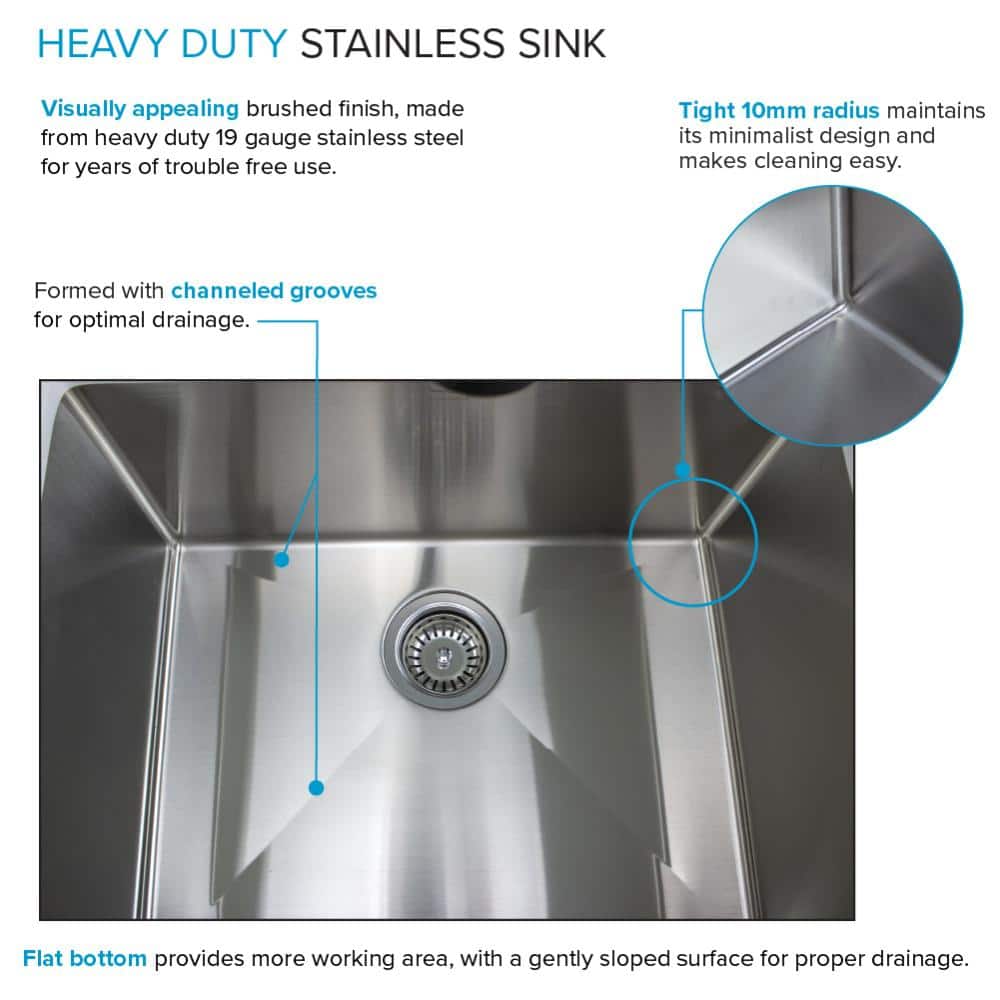 Transolid All-in-One 29" x 25.5" Stainless Steel Quartz Undermount Laundry Sink Cabinet with Faucet