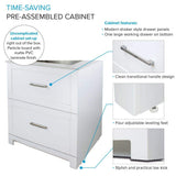 Transolid All-in-One 29" x 25.5" Stainless Steel Quartz Undermount Laundry Sink Cabinet with Faucet