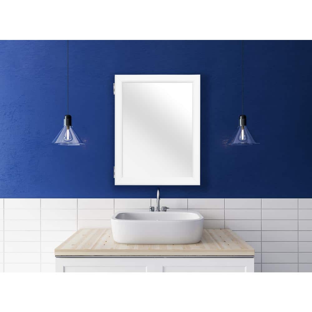 TRUporte Rosehill 16 in. Surface Mount Medicine Cabinet with Mirror