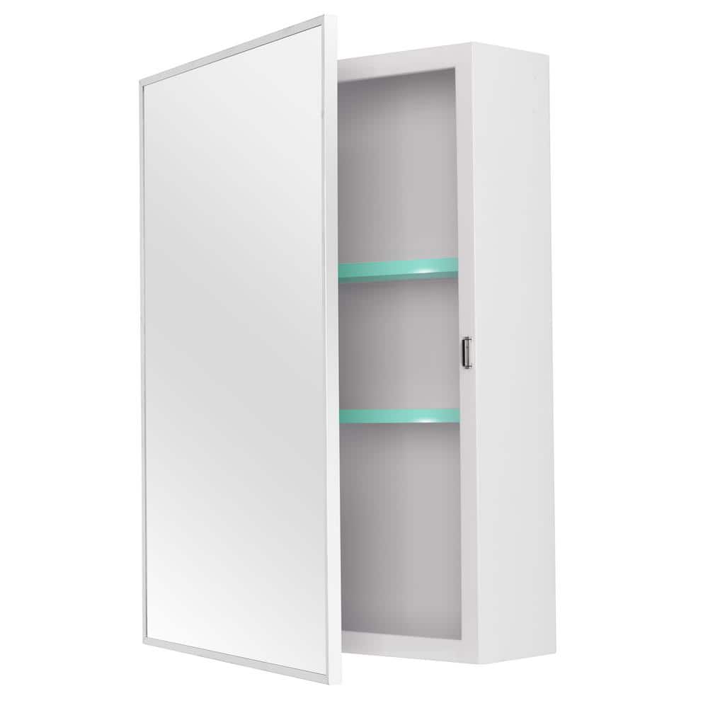 TRUporte Chatsworth 16 in. Surface Mount Medicine Cabinet with Mirror