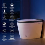 Unbranded 1.6/1.1 GPF ADA Smart Toilet Bidet with Auto Open/Close & UV-C Disinfection