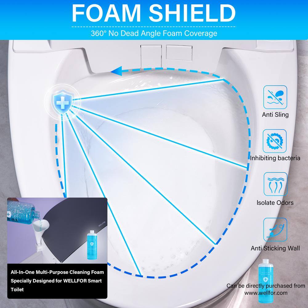 Unbranded Elongated ADA LED Smart Bidet Toilet with Auto Features