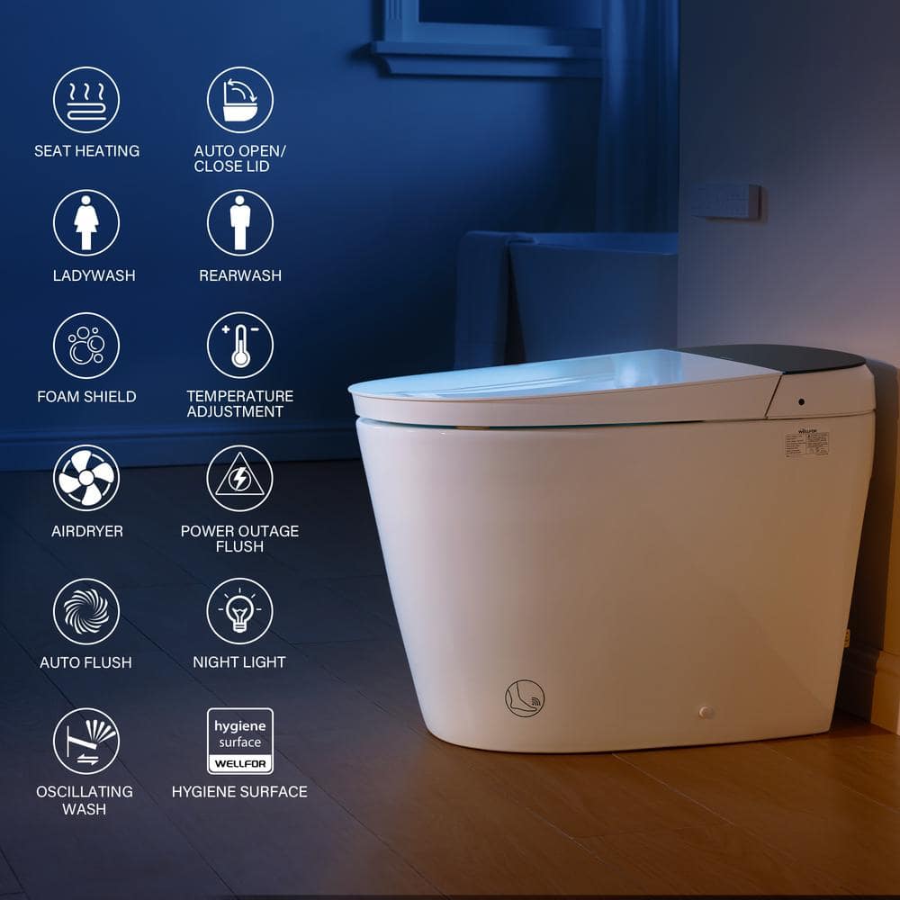 Unbranded 1.6/1.1 GPF Smart Toilet Bidet with ADA and LED Features
