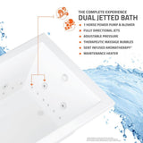 Universal Tubs Jaspers 5 ft. Acrylic Corner Drop-in Air Bathtub in White