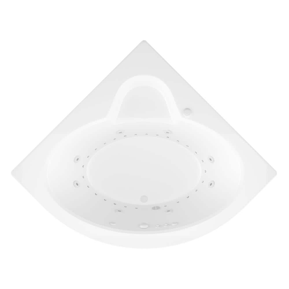 Universal Tubs Jaspers 5 ft. Acrylic Corner Drop-in Air Bathtub in White