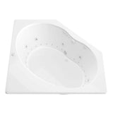 Universal Tubs Carnelian 5 ft. Center Drain Whirlpool and Air Bath Tub in White