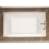 Universal Tubs Sapphire 71.5 in. Rectangular Drop-in Air Bath Tub in White