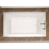 Universal Tubs Sapphire 5 ft. Rectangular Drop-in Whirlpool and Air Bath Tub in White, Left Drain (59.375 in. L x 35.5 in. W)