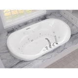 Universal Tubs Ruby Diamond Series 5.9 ft. Center Drain Rectangular Drop-in Whirlpool and Air Bath Tub in White