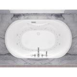 Universal Tubs Ruby Diamond Series 5.9 ft. Center Drain Rectangular Drop-in Whirlpool and Air Bath Tub in White