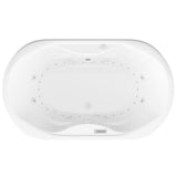 Universal Tubs Ruby Diamond Series 5.9 ft. Center Drain Rectangular Drop-in Whirlpool and Air Bath Tub in White