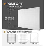 Universal Tubs Rampart Nova Heated 4.5 ft. Walk-in Whirlpool and Air Bathtub with 6 in. Tile Easy Up Adhesive Wall Surround in White