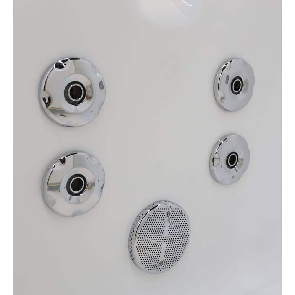 Universal Tubs Nova Heated 5 ft. Walk-In Air and Whirlpool Jetted Tub in White with Chrome Trim, Right Drain