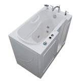 Universal Tubs 45.75 in. Walk-In Whirlpool Bathtub, Right-Drain, in White with 1.6 GPF Single-Flush Toilet