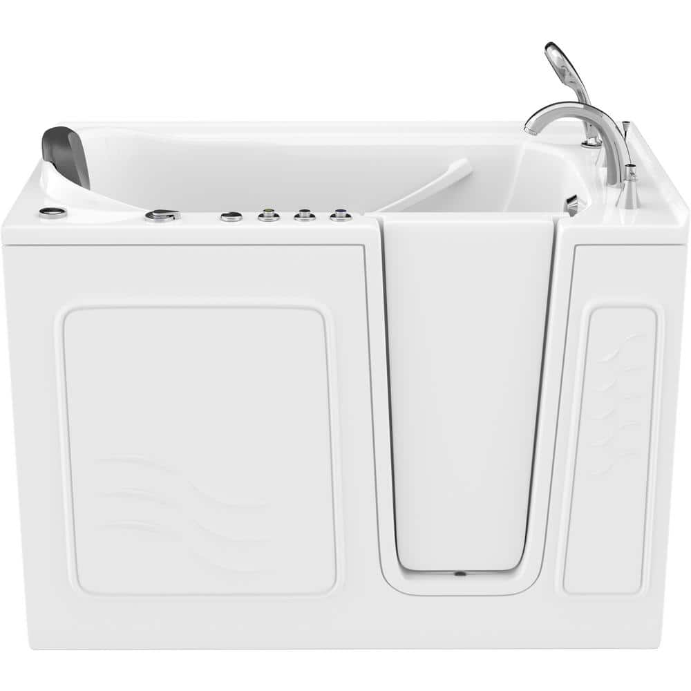 Universal Tubs Safe Premier 52.3 in. x 60 in. x 30 in. Right Drain Walk-in Air and Whirlpool Bathtub in White