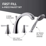Universal Tubs HD Series 54 in. Left Drain Quick Fill Walk-In Whirlpool Bath Tub with Powered Fast Drain in White