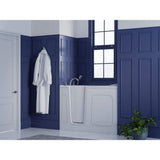 Universal Tubs HD Series 54 in. Left Drain Quick Fill Walk-In Whirlpool Bath Tub with Powered Fast Drain in White
