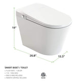 Universal Tubs HD Series 60 in. Left-Drain Walk-In Whirlpool Bathtub in White with 1.28 GPF Smart Toilet Combo
