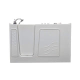 Universal Tubs HD Series 60 in. Left-Drain Walk-In Whirlpool Bathtub in White with 1.28 GPF Smart Toilet Combo