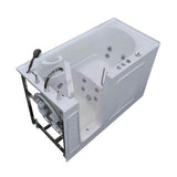 Universal Tubs HD Series 60 in. Left-Drain Walk-In Whirlpool Bathtub in White with 1.28 GPF Smart Toilet Combo