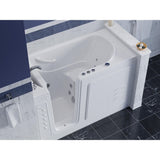Universal Tubs Step-In 59.6 in. Walk-In Whirlpool Bathtub in White with 1.6 GPF Single Flush Toilet