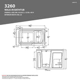 Universal Tubs HD Series 32 in. x 60 in. Right-Drain Quick-Fill Walk-In Air Tub in White