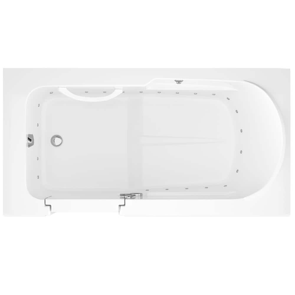 Universal Tubs HD Series 30 in. x 60 in. Left Drain Step-In Walk-In Air Tub in White