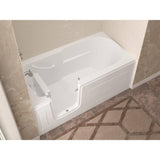 Universal Tubs HD Series 60 in. Left-Drain Step-In Walk-In Soaking Bathtub in White
