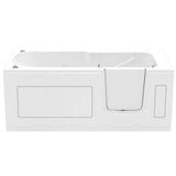 Universal Tubs Nova Heated Step-In 5 ft. Walk-In Whirlpool Bathtub in White with Chrome Trim, Right Drain