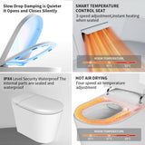 UPIKER Smart Single Flush Round Toilet with Heated Seat & Auto Functions, White