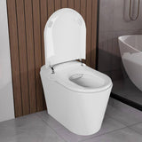 UPIKER Smart Single Flush Round Toilet with Heated Seat & Auto Functions, White