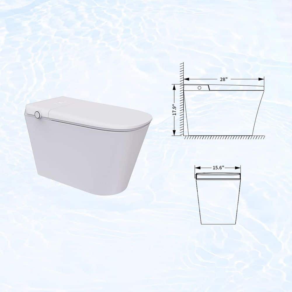 UPIKER 12" 1-piece Smart Elongated Toilet with Heated Seat and Auto Flush