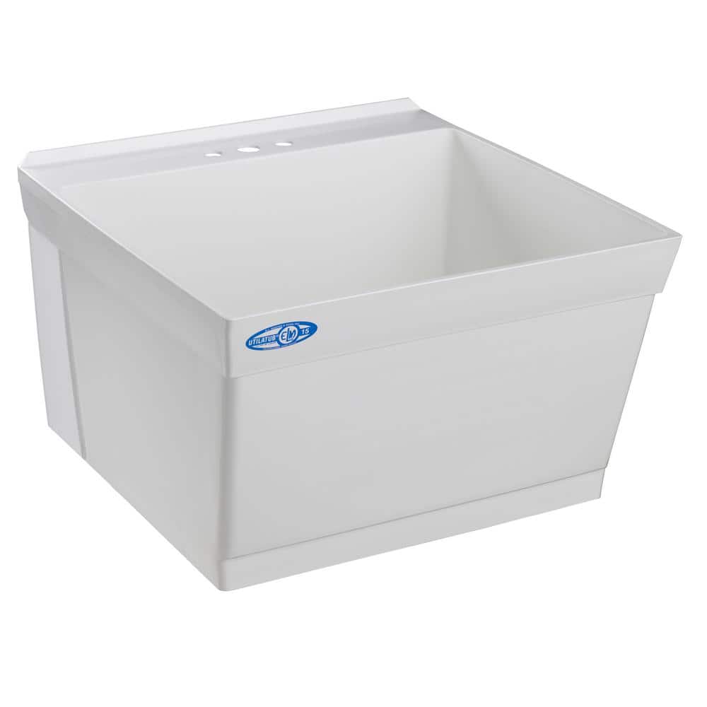 Mustee Thermoplastic Wall Mount Laundry Tub 23 in. x 23 in.