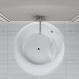Vanity Art Troyes 59 in. Acrylic Flatbottom Freestanding Bathtub in White