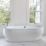 Vanity Art Rennes 71 in. Acrylic Flatbottom Center Bathtub in White